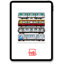 Load image into Gallery viewer, Traintemplates for Procreate and Photoshop