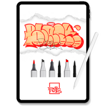 Load image into Gallery viewer, Graffiti Blackbook Brushes for Procreate