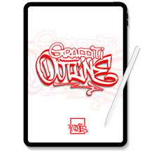 Load image into Gallery viewer, Graffiti Outline Brushes for Procreate