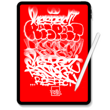 Load image into Gallery viewer, Graffiti Real Cap Brushes for Procreate 2.0