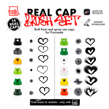Load image into Gallery viewer, Real Cap Graffiti Brush Set for Procreate