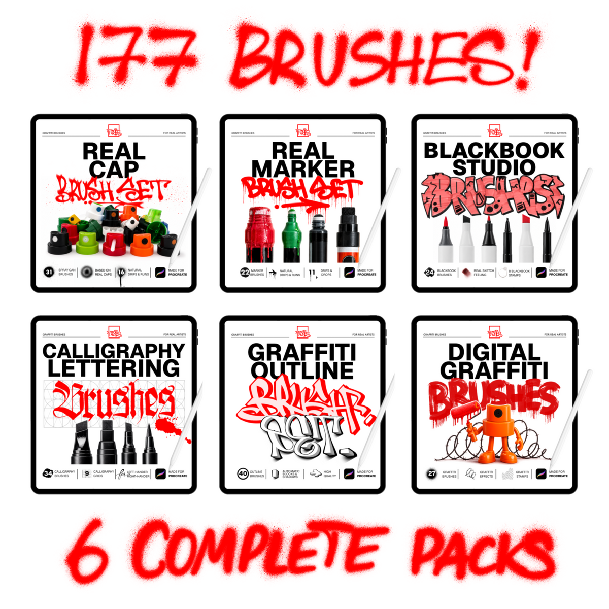 All-in-One - 177 Graffiti Brushes