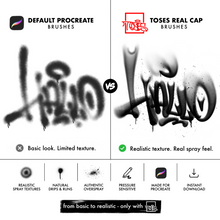 Load image into Gallery viewer, Real Cap Graffiti Brush Set for Procreate