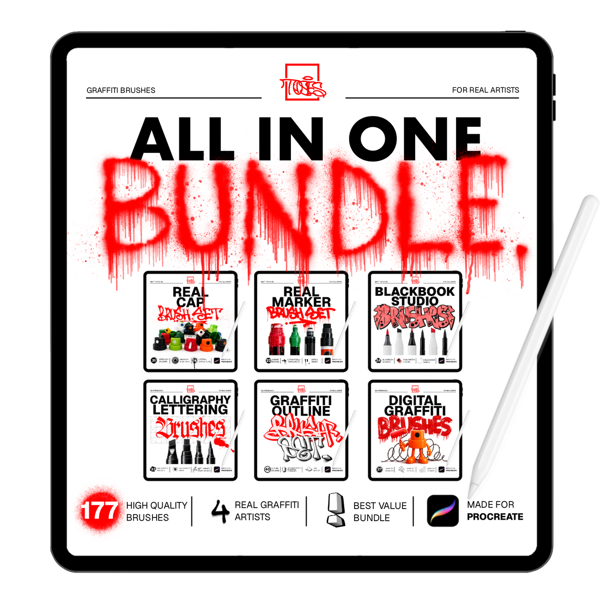All-in-One - 177 Graffiti Brushes