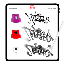 Load image into Gallery viewer, Real Cap Graffiti Brush Set for Procreate
