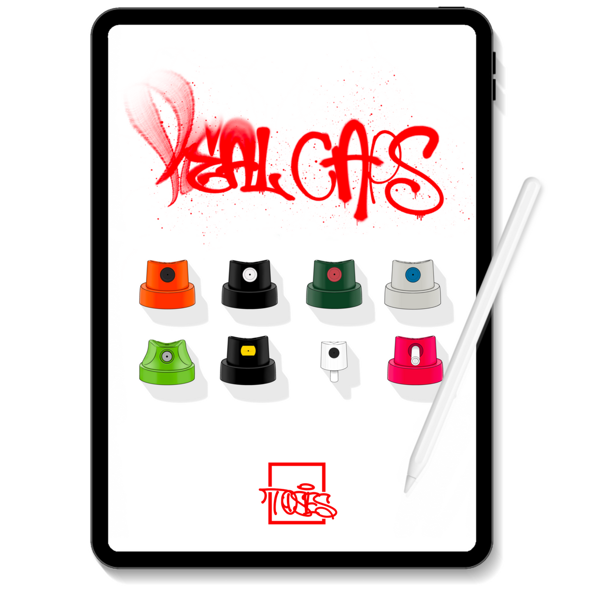 Graffiti Real Cap Brushes for Procreate 2.0 – toses1
